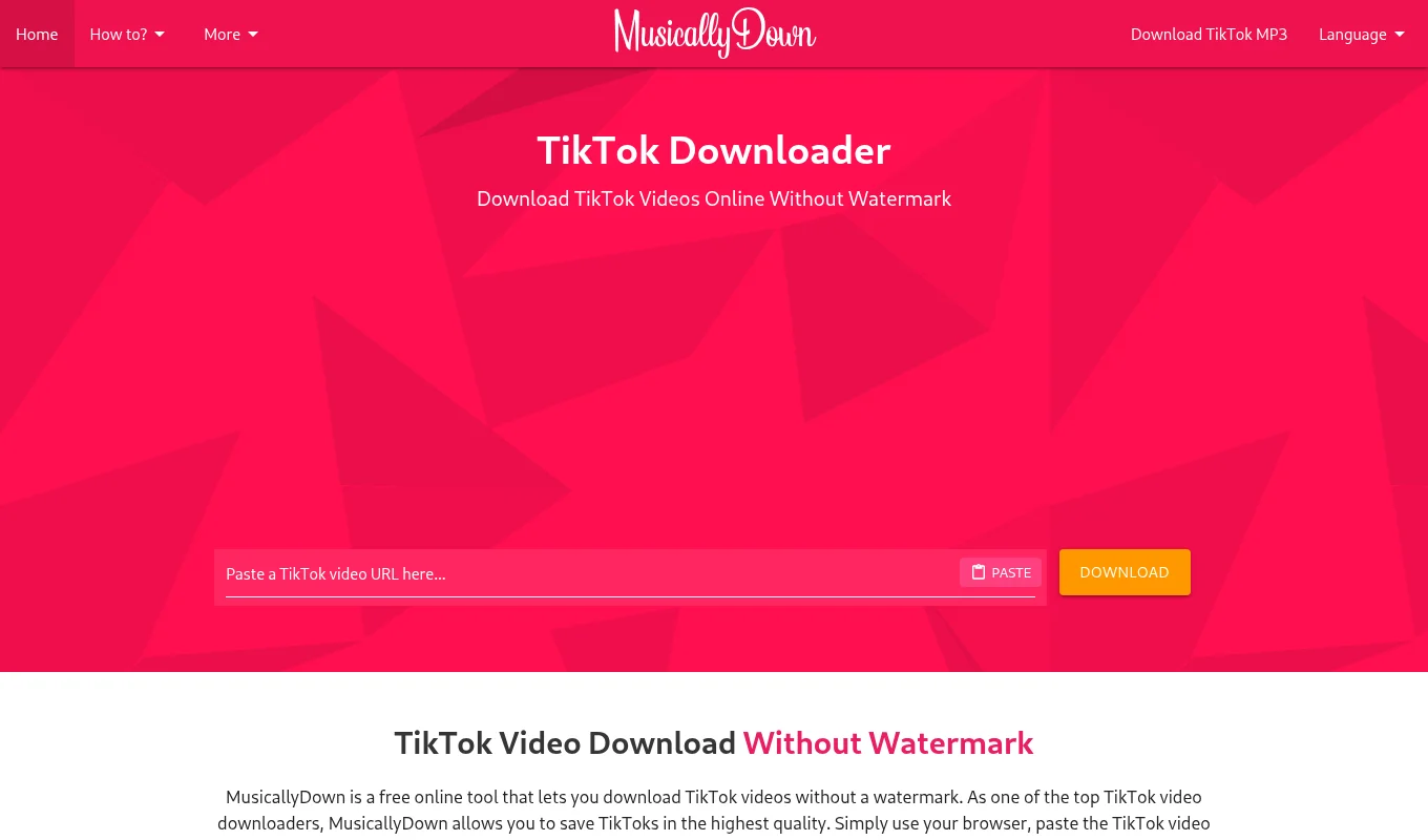 MusicallyDown-TikTok下载器