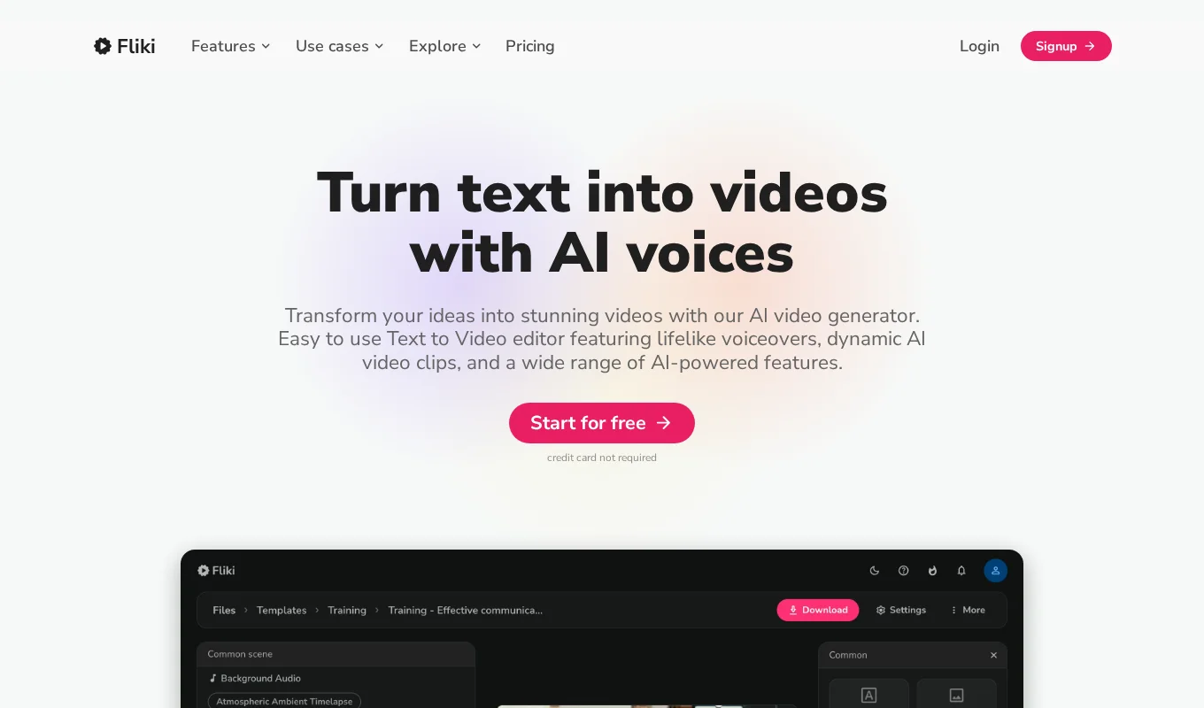 Fliki: AI视频生成器