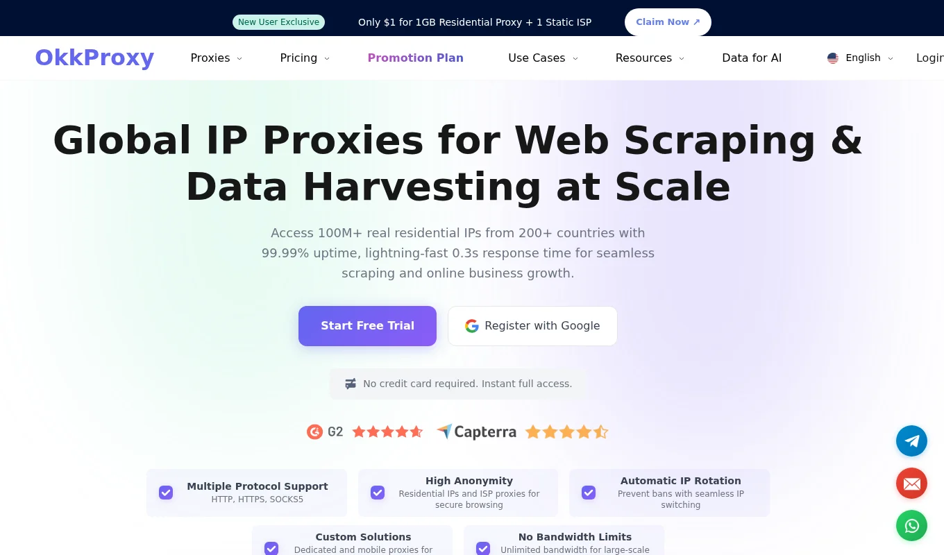 OkkProxy全球代理IP